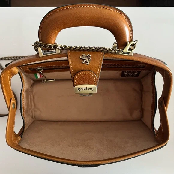 NWT Pratesi Firenze Lady Brunelleschi Leopard Calf Hair Bag - Picture 4 of 10